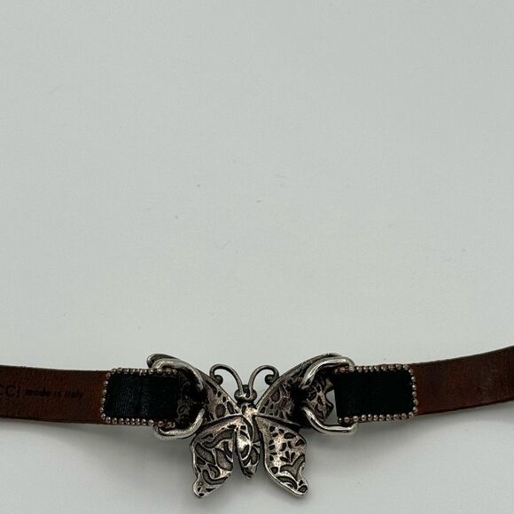 Gucci Butterfly Crystal Studded Bracelet Leather - Picture 11 of 13
